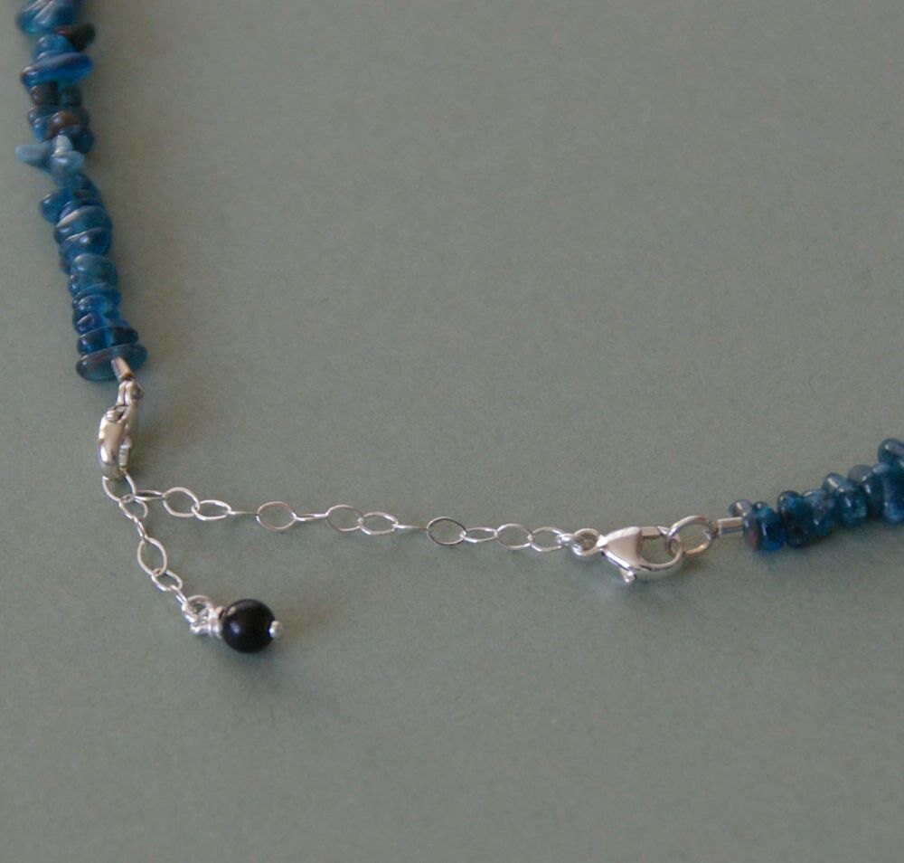 Sterling Silver and Black Onyx Necklace / Bracelet Extender - SunlightSilver