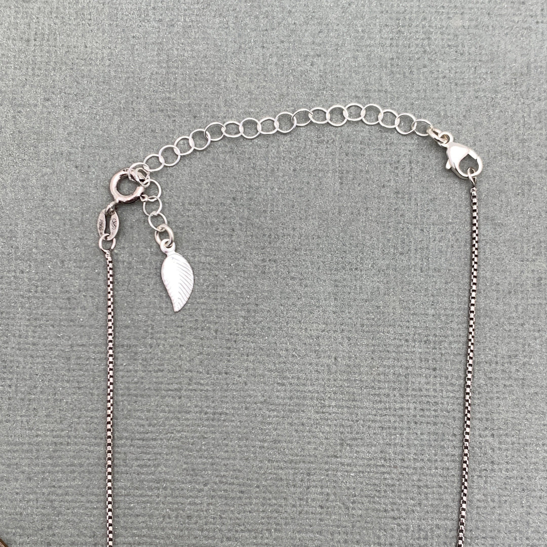 Sterling Silver Jewelry Extender with Leaf Charm - SunlightSilver