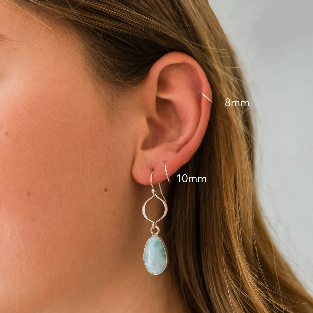 Tiny Hoop Earrings in Solid 925 Sterling Silver