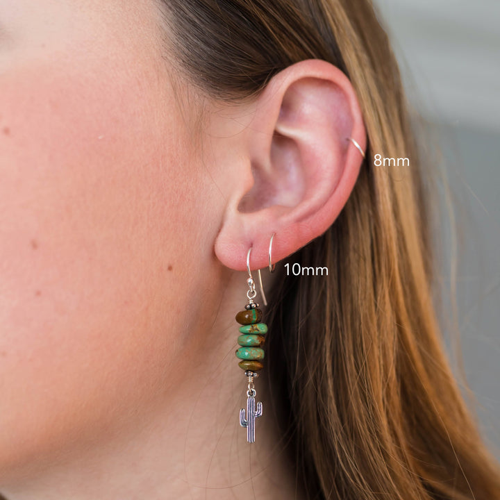 Thin Solid 14k White Gold Palladium Hoops. Nickel Free White Gold!