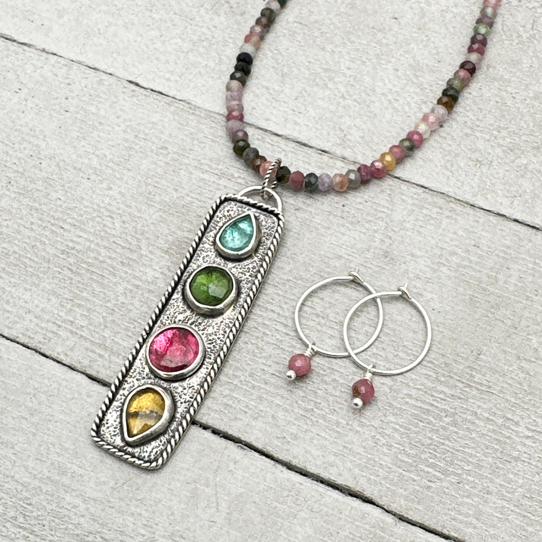 Tourmaline and Sterling Silver Necklace