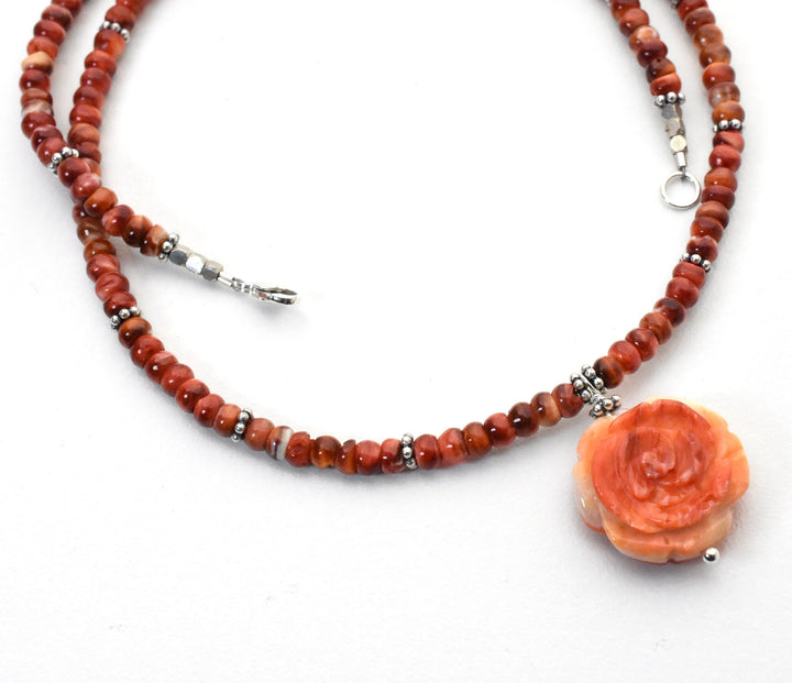 Red or Orange Spiny Oyster Shell Earrings - SunlightSilver