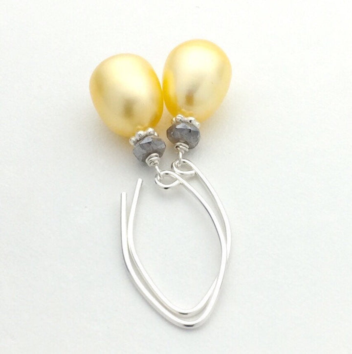 Yellow and Gray Earrings - SunlightSilver