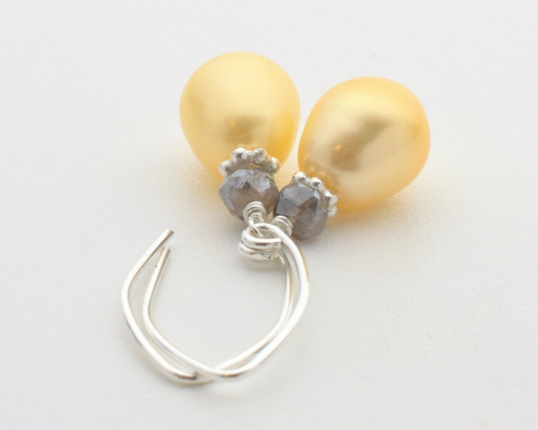 Yellow and Gray Earrings - SunlightSilver