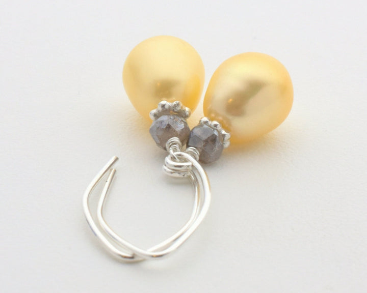 Yellow and Gray Earrings - SunlightSilver