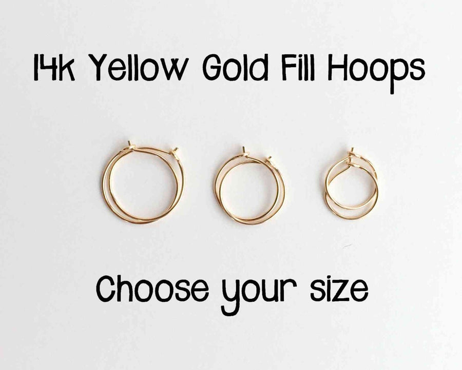 Small 14K Gold Filled Hoop Earrings - SunlightSilver