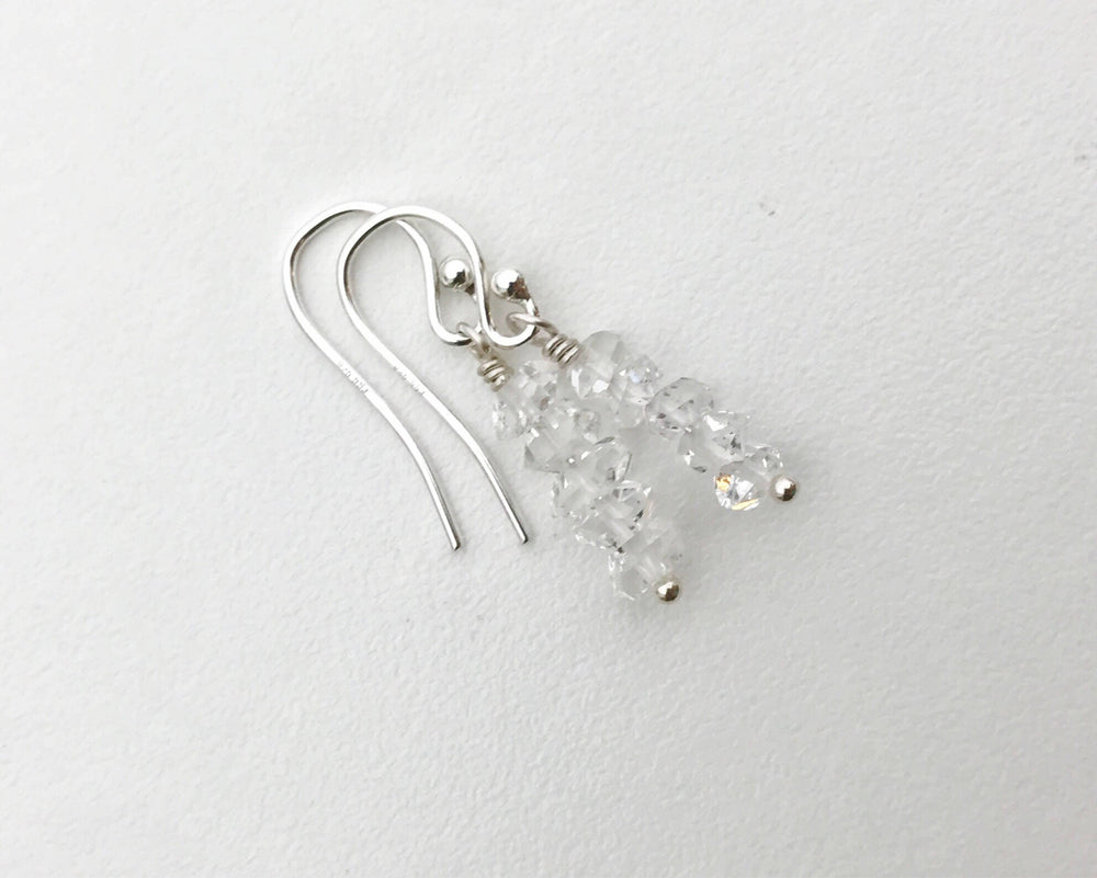 Herkimer Diamond Earrings with Solid Sterling Silver - SunlightSilver