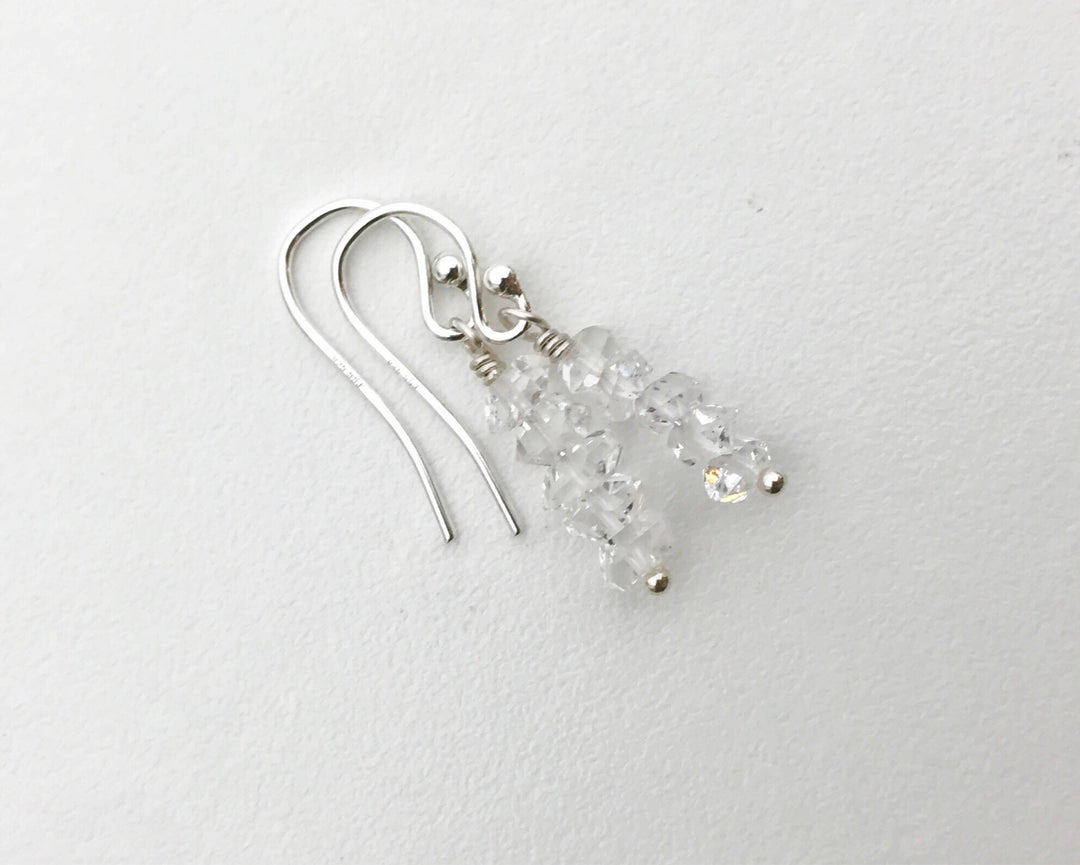 Herkimer Diamond Earrings with Solid Sterling Silver - SunlightSilver