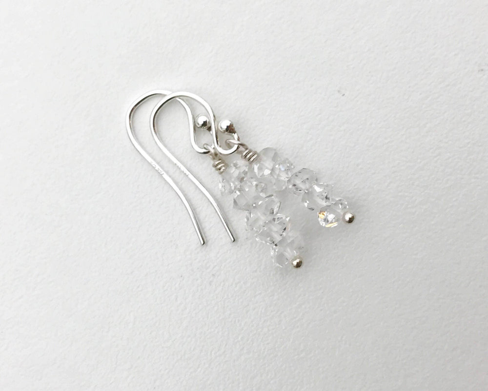 Herkimer Diamond Earrings with Solid Sterling Silver - SunlightSilver