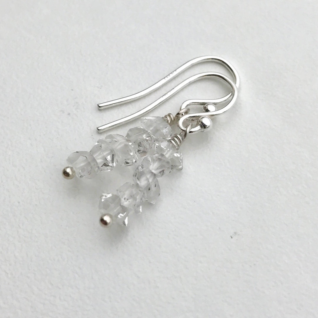 Herkimer Diamond Earrings with Solid Sterling Silver - SunlightSilver