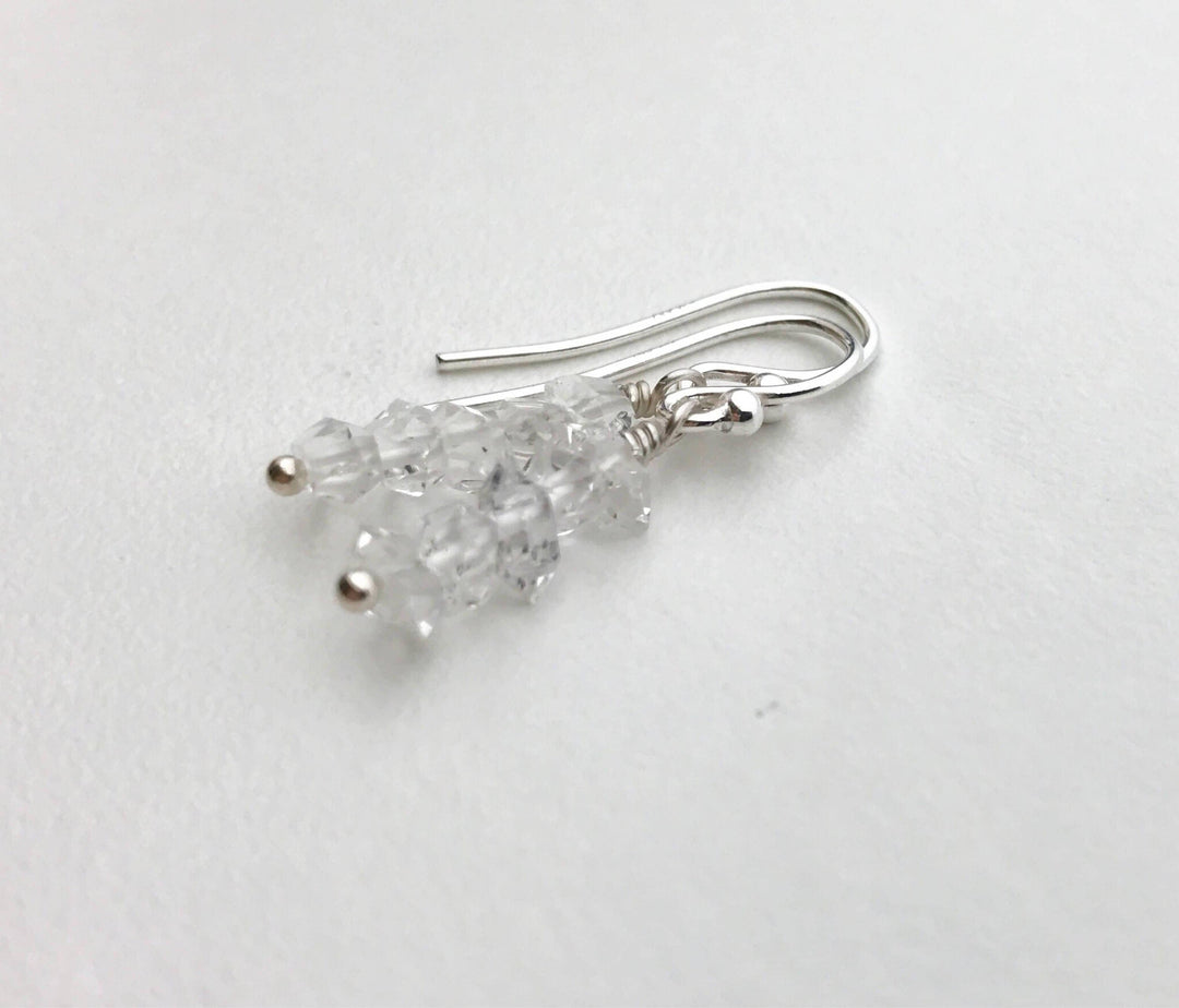 Herkimer Diamond Earrings with Solid Sterling Silver - SunlightSilver