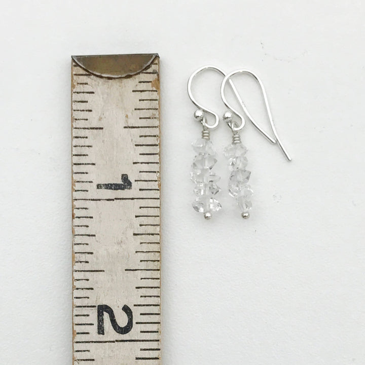 Herkimer Diamond Earrings with Solid Sterling Silver - SunlightSilver