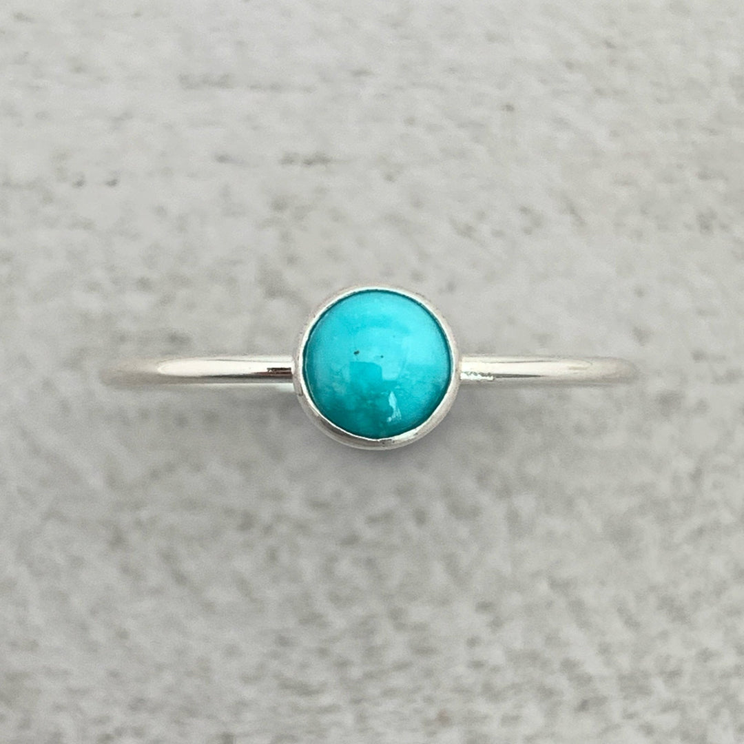 White Water Turquoise Solid 925 Sterling Silver Ring. Size 5 - 8 US - SunlightSilver