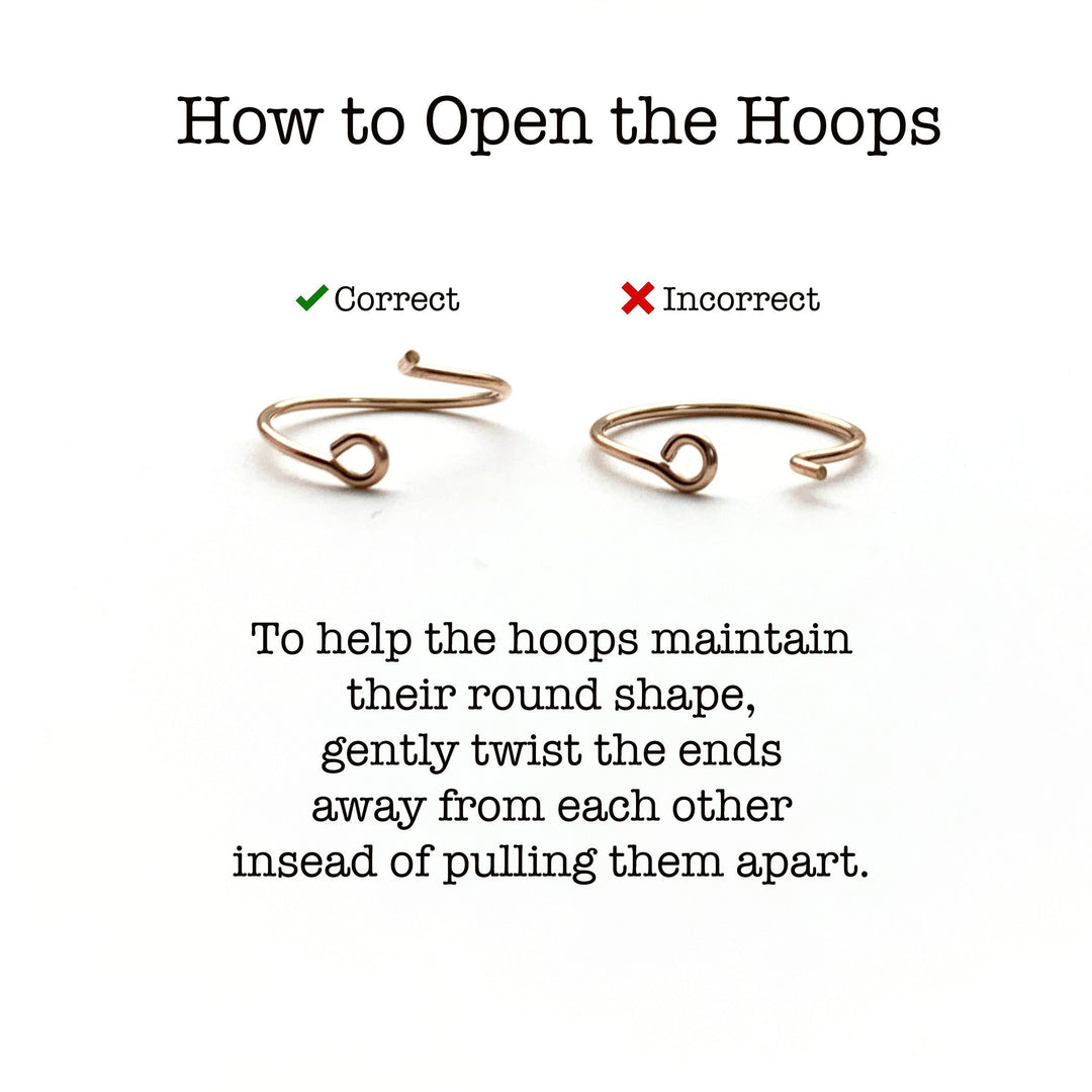 14k Solid Gold Hoops | 18k Solid Gold Hoops | Thin YELLOW Gold Small Hoop Earrings - SunlightSilver