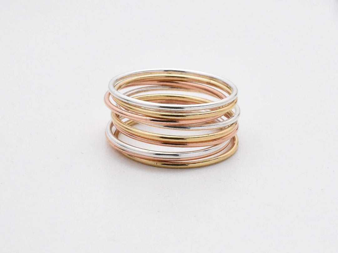 Stacking Ring in Solid 925 Sterling Silver, 14k Rose gold fill, or 14k Yellow Gold Fill - SunlightSilver