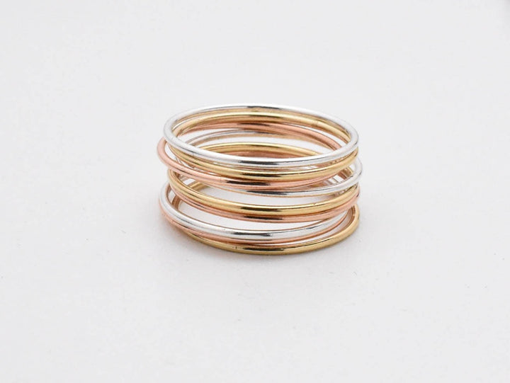 Stacking Ring in Solid 925 Sterling Silver, 14k Rose gold fill, or 14k Yellow Gold Fill - SunlightSilver