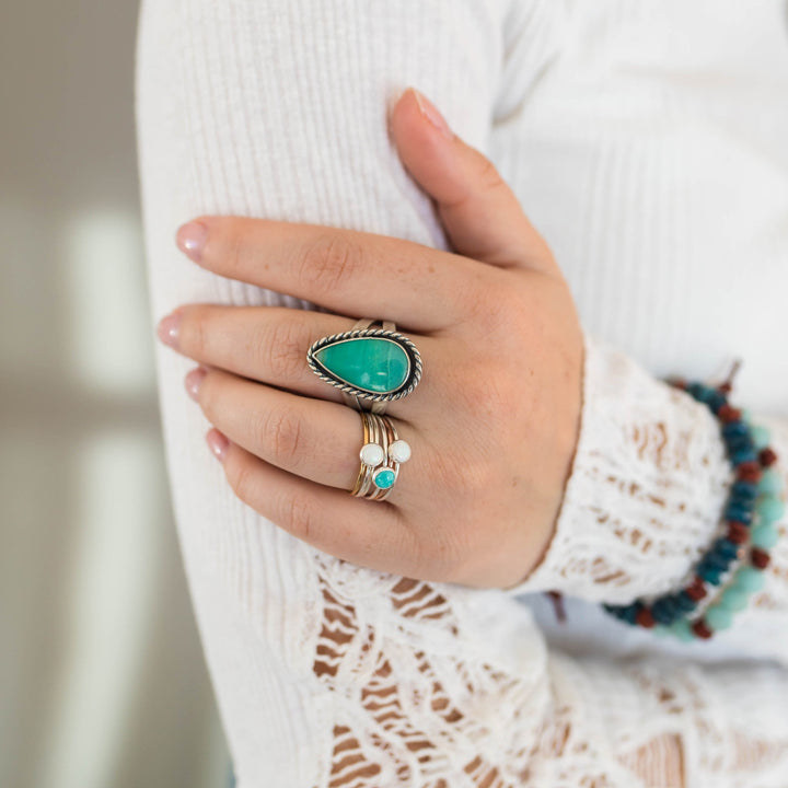 Opal Stacking Ring - SunlightSilver