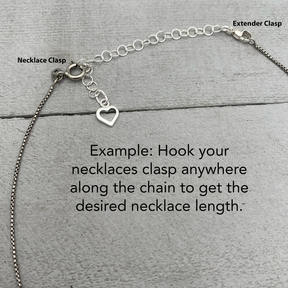 Sterling Silver Jewelry Extender with Silver Heart Charm - SunlightSilver
