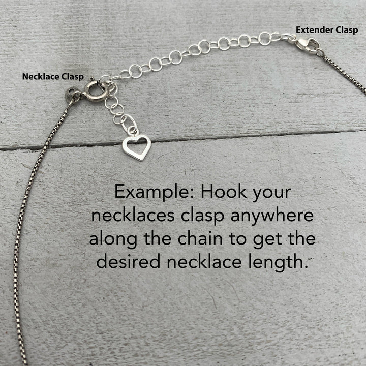 Sterling Silver Jewelry Extender with Silver Heart Charm - SunlightSilver