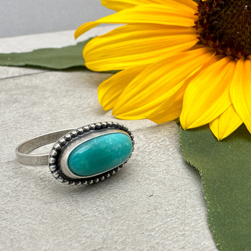 Blue Moon Turquoise Sterling Silver Ring Size 8 US/Canada