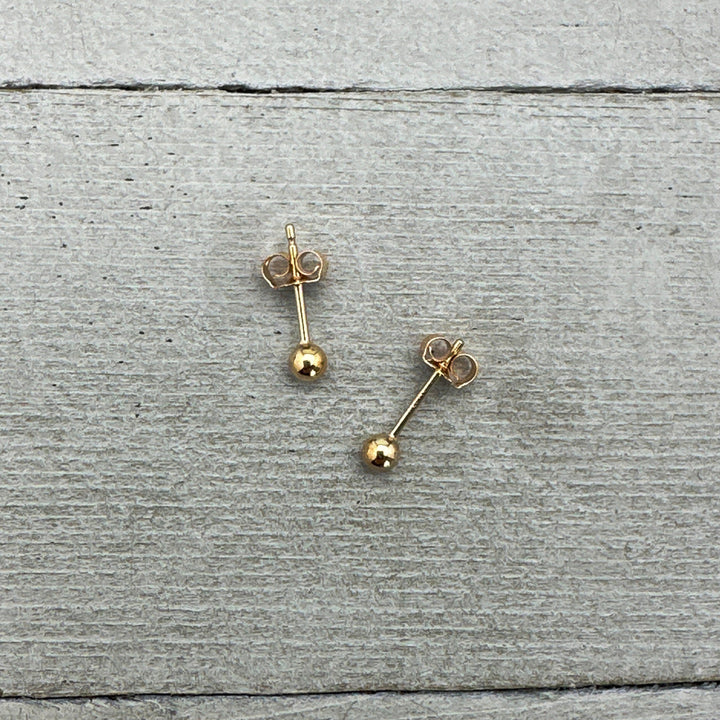 Ball Stud Earrings in 14K Yellow Gold Fill - SunlightSilver