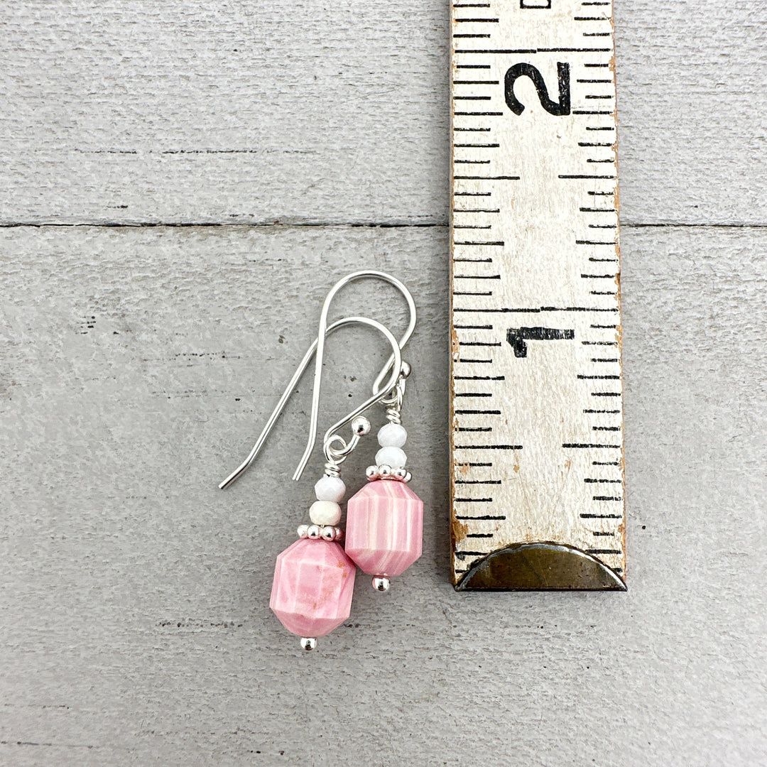 Pink Queen Conch Shell and Solid Sterling Silver Earrings - SunlightSilver