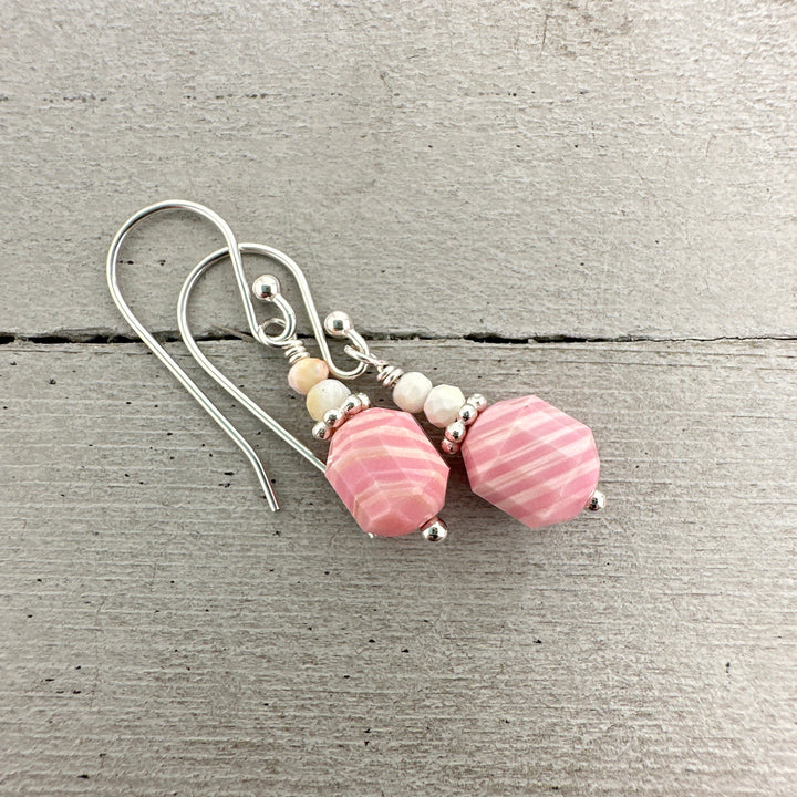 Pink Queen Conch Shell and Solid Sterling Silver Earrings - SunlightSilver