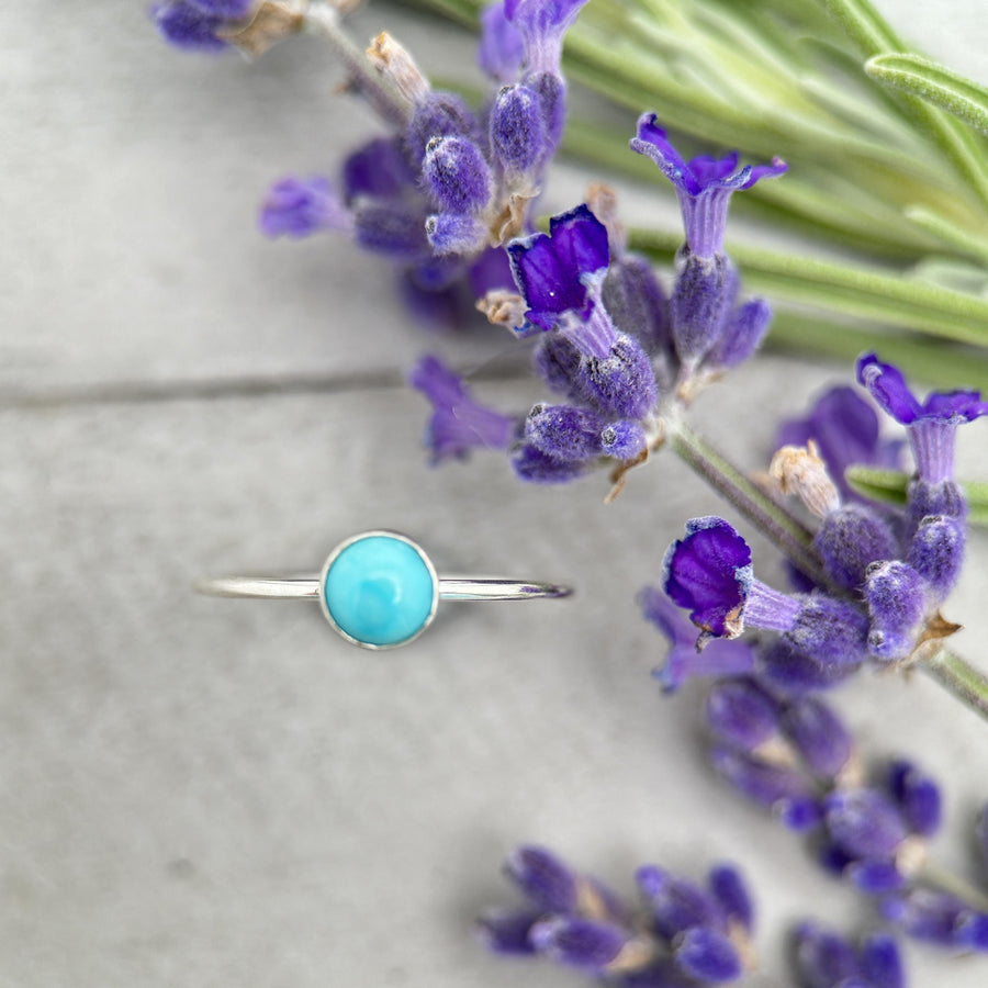White Water Turquoise Solid 925 Sterling Silver Ring - SunlightSilver