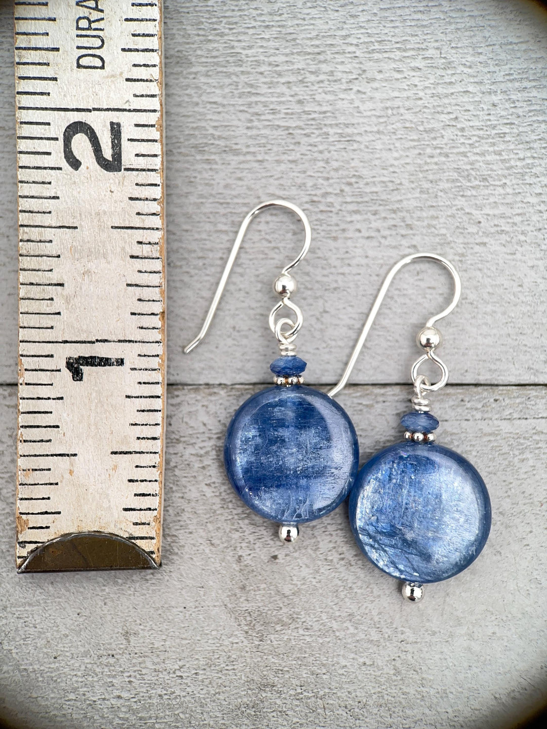 Blue Kyanite and Sterling Silver Earrings - SunlightSilver