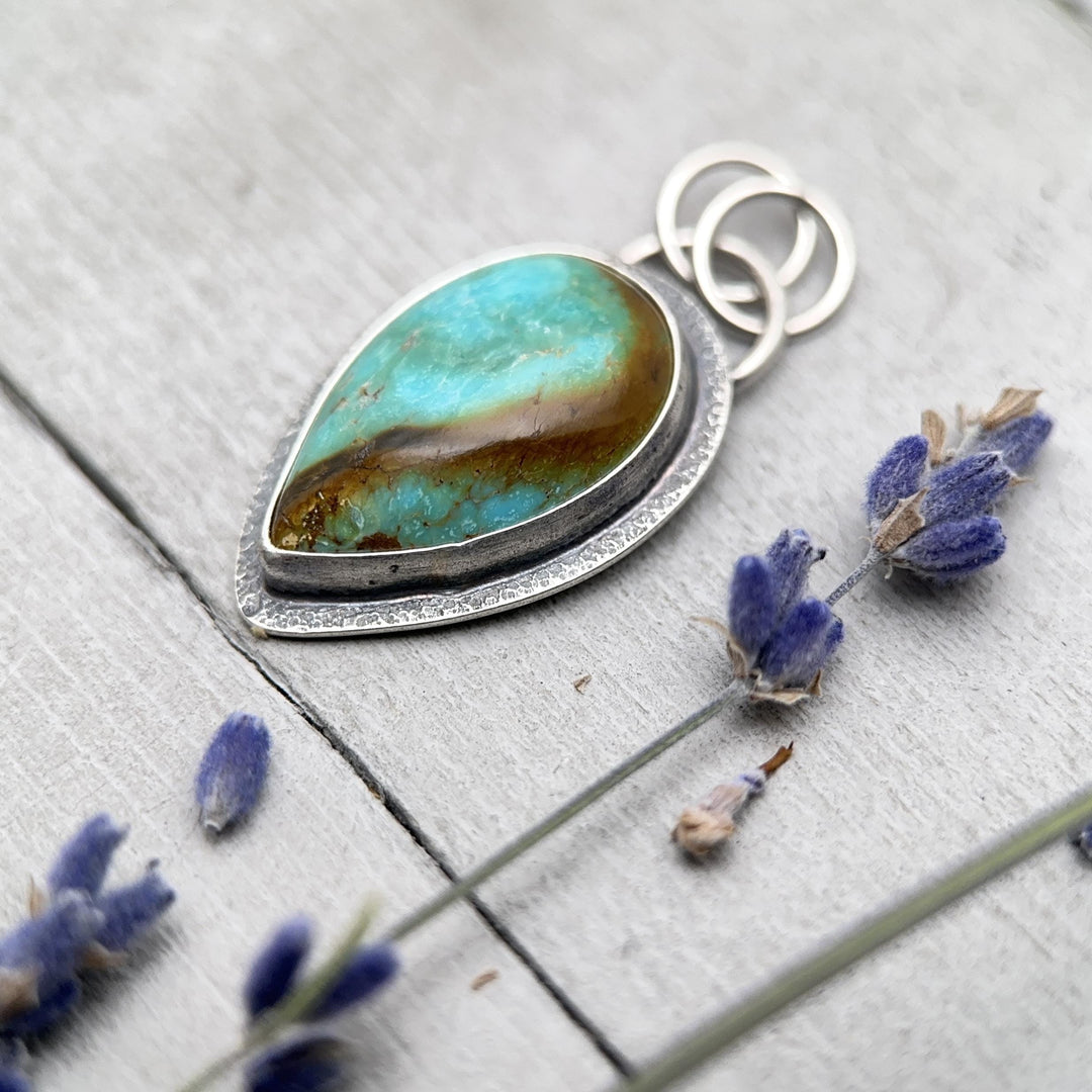 Turquoise and Sterling Silver Pendant - SunlightSilver