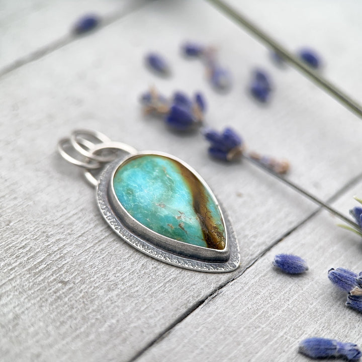 Turquoise and Sterling Silver Pendant - SunlightSilver