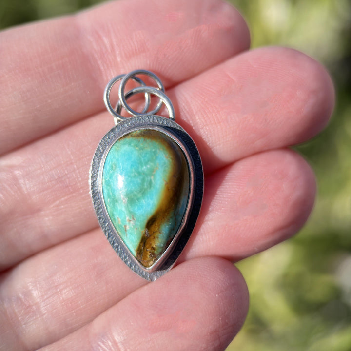 Turquoise and Sterling Silver Pendant - SunlightSilver