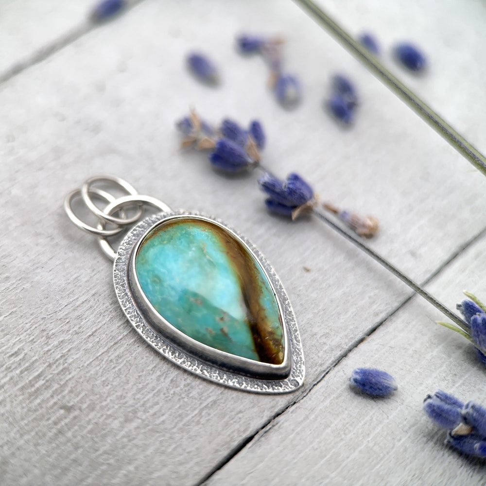 Turquoise and Sterling Silver Pendant - SunlightSilver