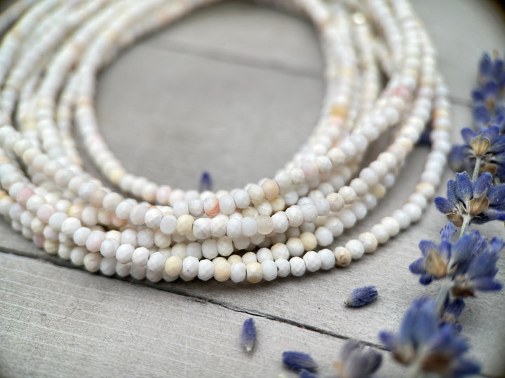 Pale Pink Queen Conch Shell and Solid 925 Sterling Silver Beaded Necklace - SunlightSilver
