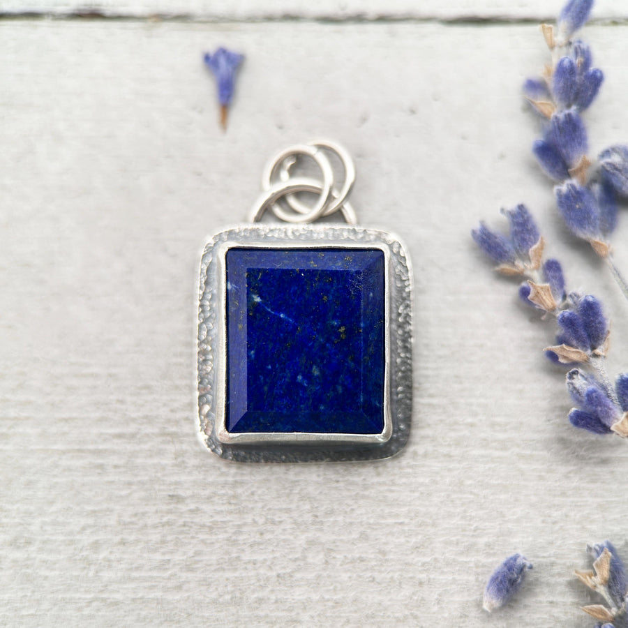 Lapis Lazuli and Solid 925 Sterling Silver Pendant - SunlightSilver