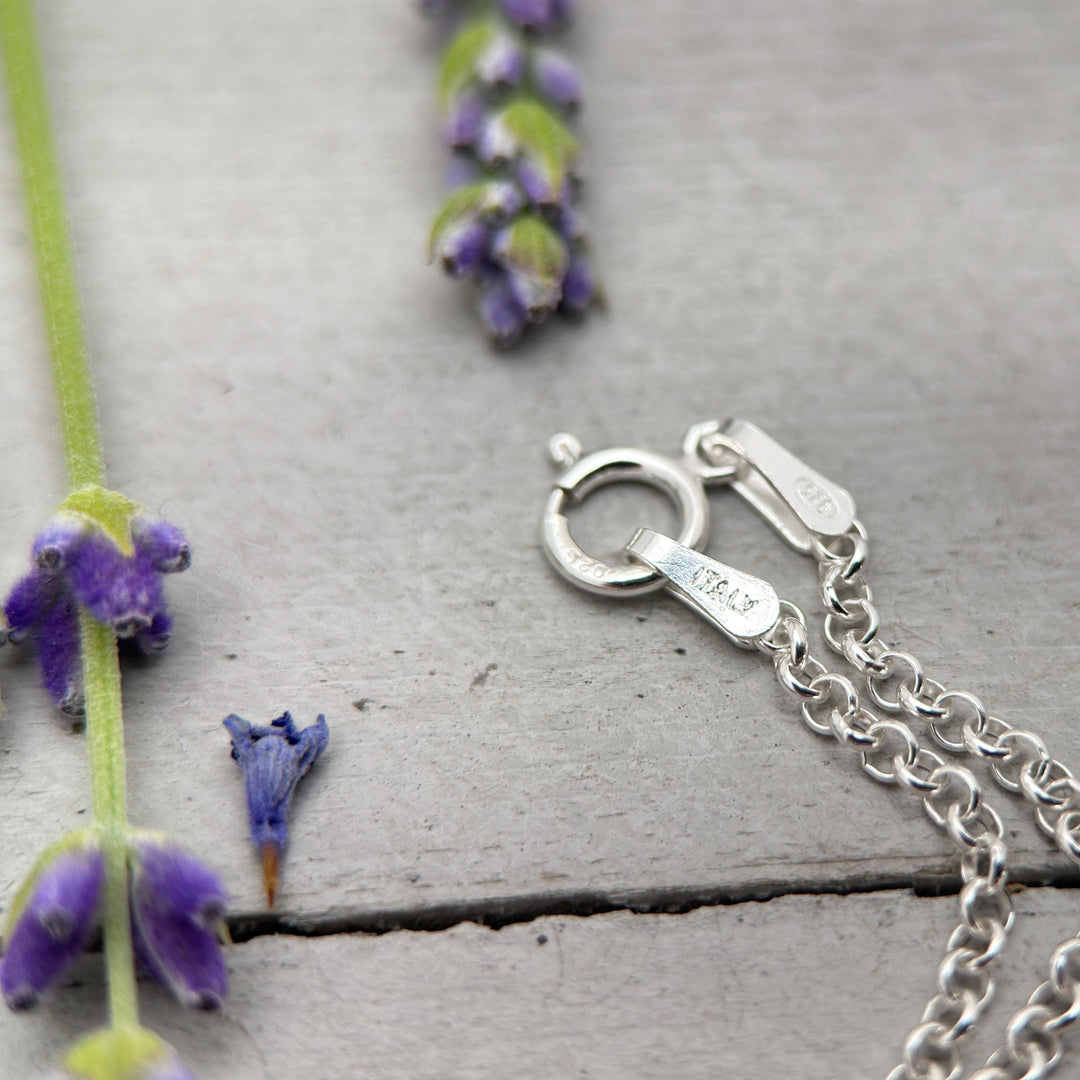 Sterling Silver Rolo Chain – 2mm Delicate Necklace, Solid 925 Silver Jewelry Italian - SunlightSilver