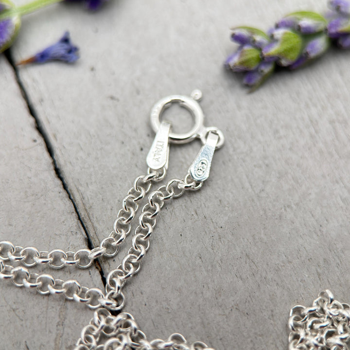 Sterling Silver Rolo Chain – 2mm Delicate Necklace, Solid 925 Silver Jewelry Italian - SunlightSilver