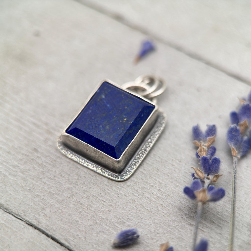 Lapis Lazuli and Solid 925 Sterling Silver Pendant - SunlightSilver