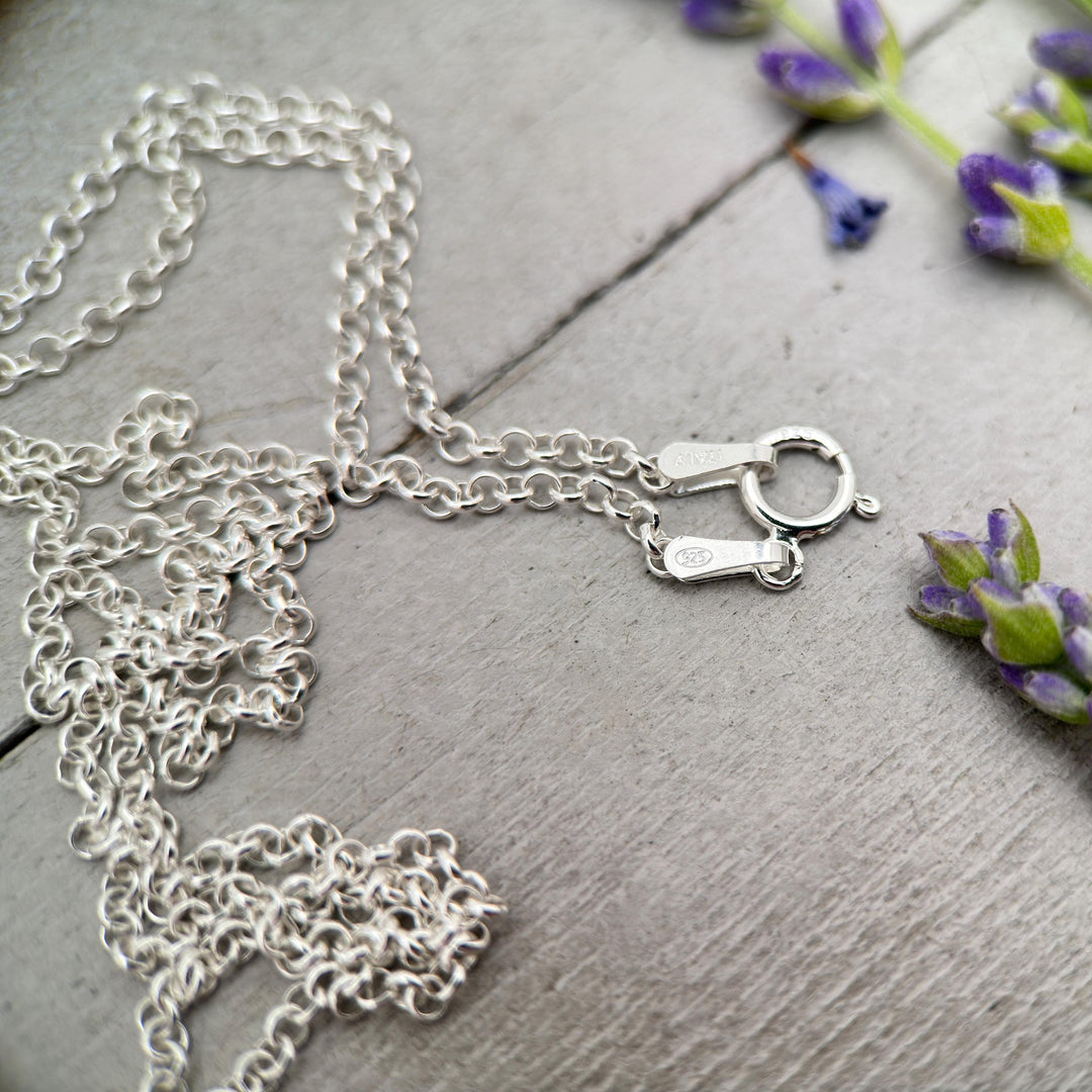 Sterling Silver Rolo Chain – 2mm Delicate Necklace, Solid 925 Silver Jewelry Italian - SunlightSilver