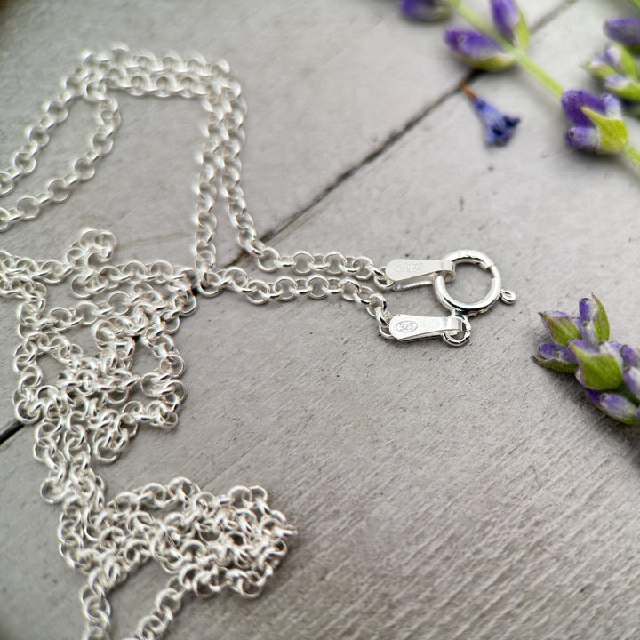 Sterling Silver Rolo Chain – 2mm Delicate Necklace, Solid 925 Silver Jewelry Italian - SunlightSilver