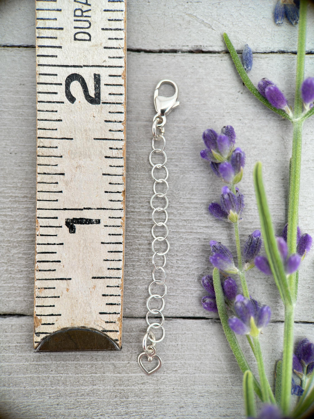 Sterling Silver Necklace Extender with Dainty Heart Charm | Interchangeable Jewelry Lengthener | Manage Layered Necklaces | Handmade in USA - SunlightSilver