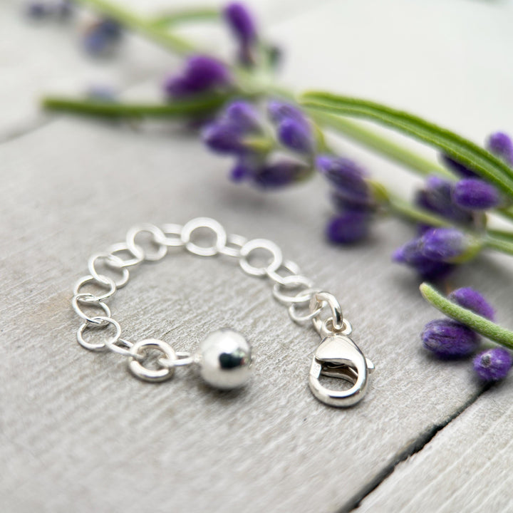 Sterling Silver Necklace Extender with Ball Charm | Interchangeable Layered Necklace Clasp | Untangling Clasp | Multi Necklace Separator - SunlightSilver