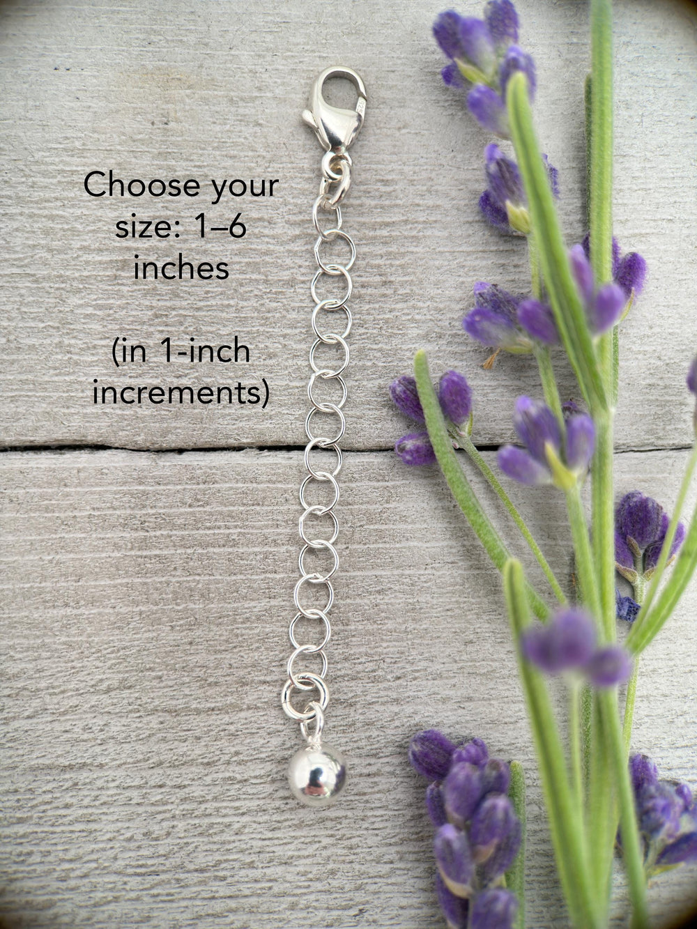 Interchangeable Sterling Silver Necklace Extender - SunlightSilver