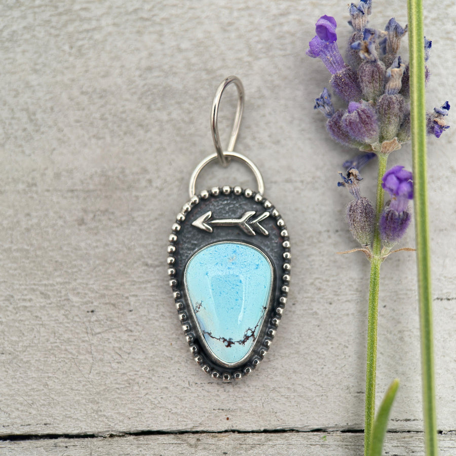 Golden Hills Turquoise Pendant | Sterling Silver Protective Arrow Jewelry - SunlightSilver