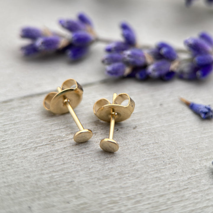 Dot Stud Earrings in Solid 925 Sterling Silver - SunlightSilver