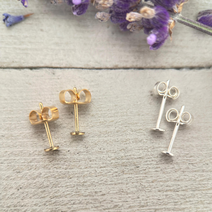 Dot Stud Earrings in Solid 925 Sterling Silver - SunlightSilver