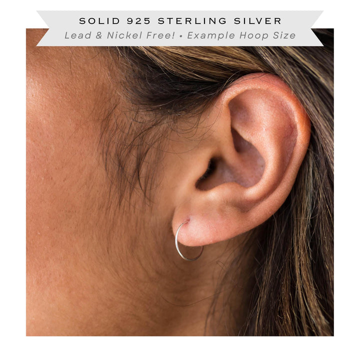 Cross Charm Hoop Earrings | Sterling Silver or Yellow Gold-Fill | Christian Faith Jewelry - SunlightSilver