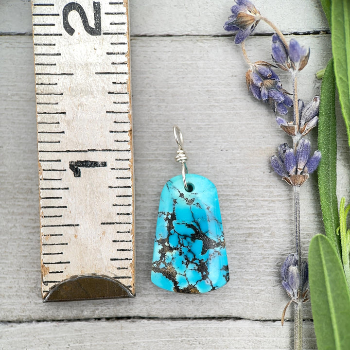 Turquoise Pendant | AAA Sky Blue Natural Turquoise | Sterling Silver Jewelry - SunlightSilver