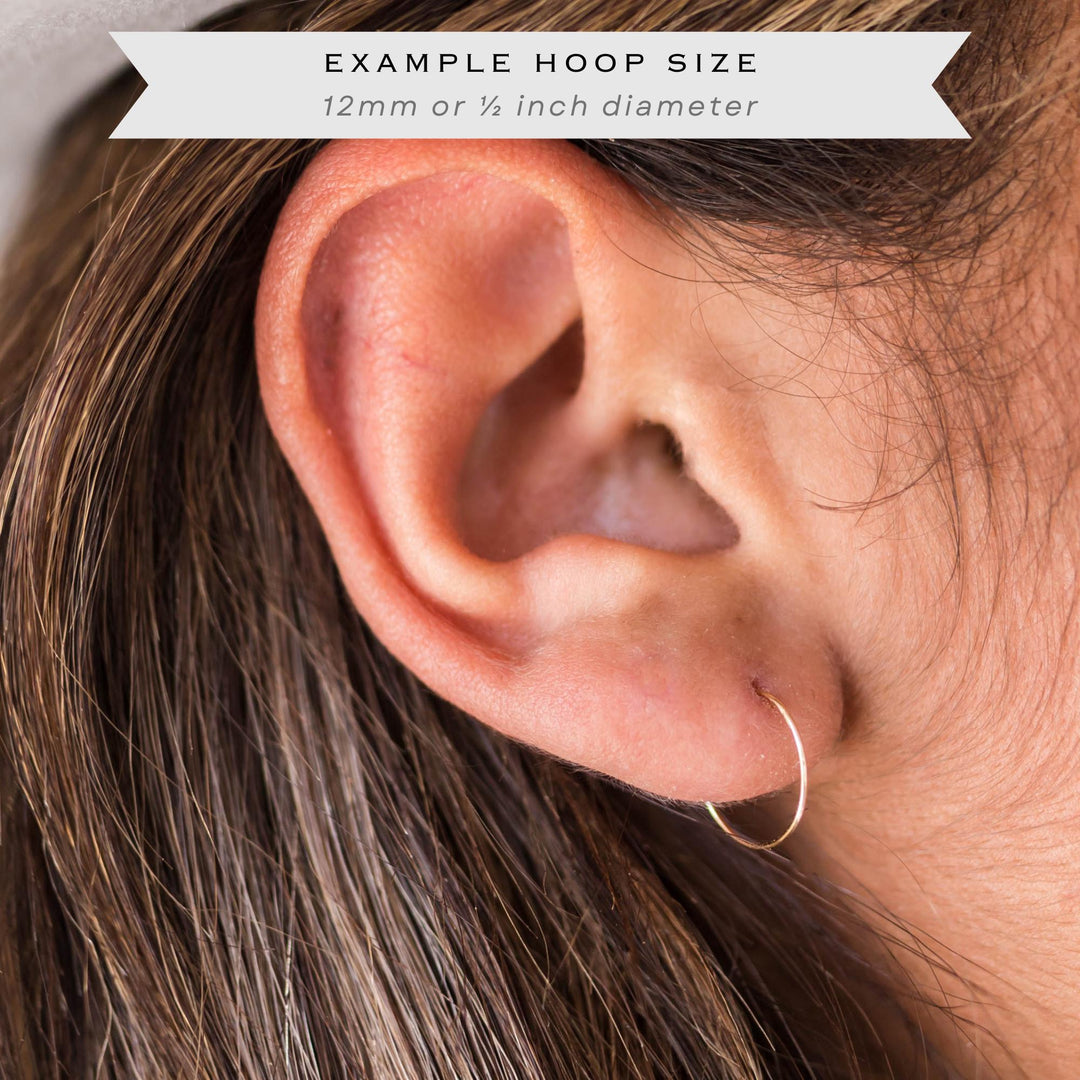 Cross Charm Hoop Earrings | Sterling Silver or Yellow Gold-Fill | Christian Faith Jewelry - SunlightSilver