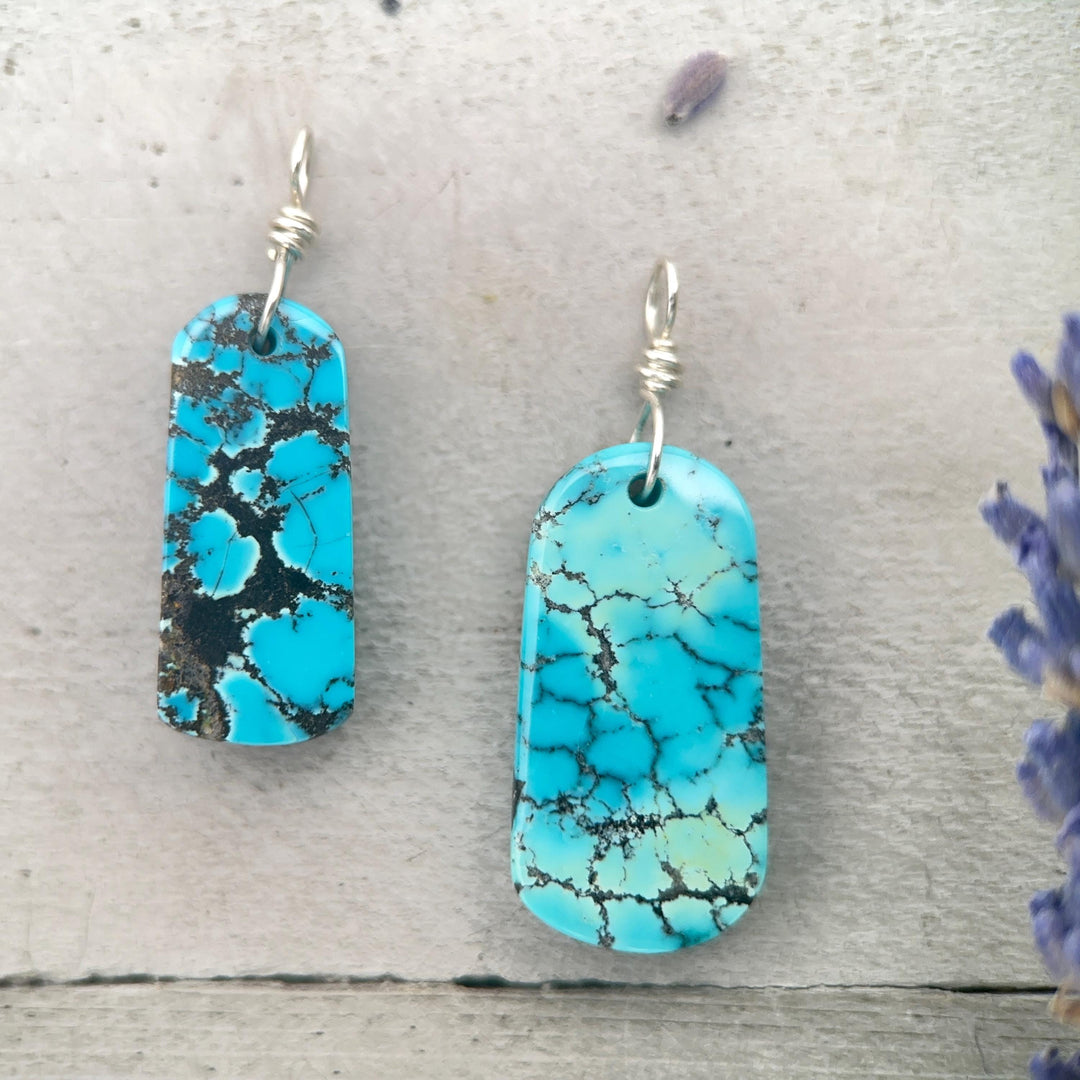 Turquoise Pendant | AAA Sky Blue Natural Turquoise | Sterling Silver Jewelry - SunlightSilver